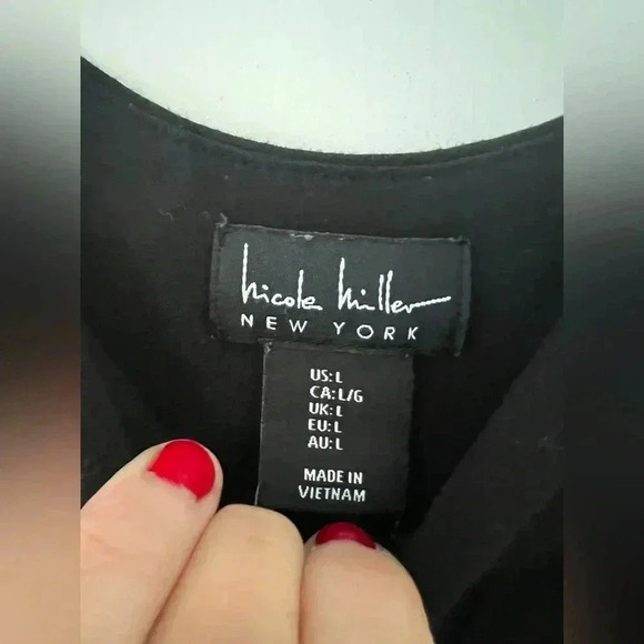 Nicole Miller stretchy dress size L (J122) - Picture 2 of 6